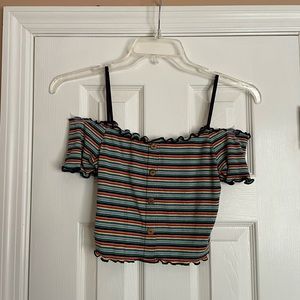 Popular 21 Crop Off the Shoulder Top